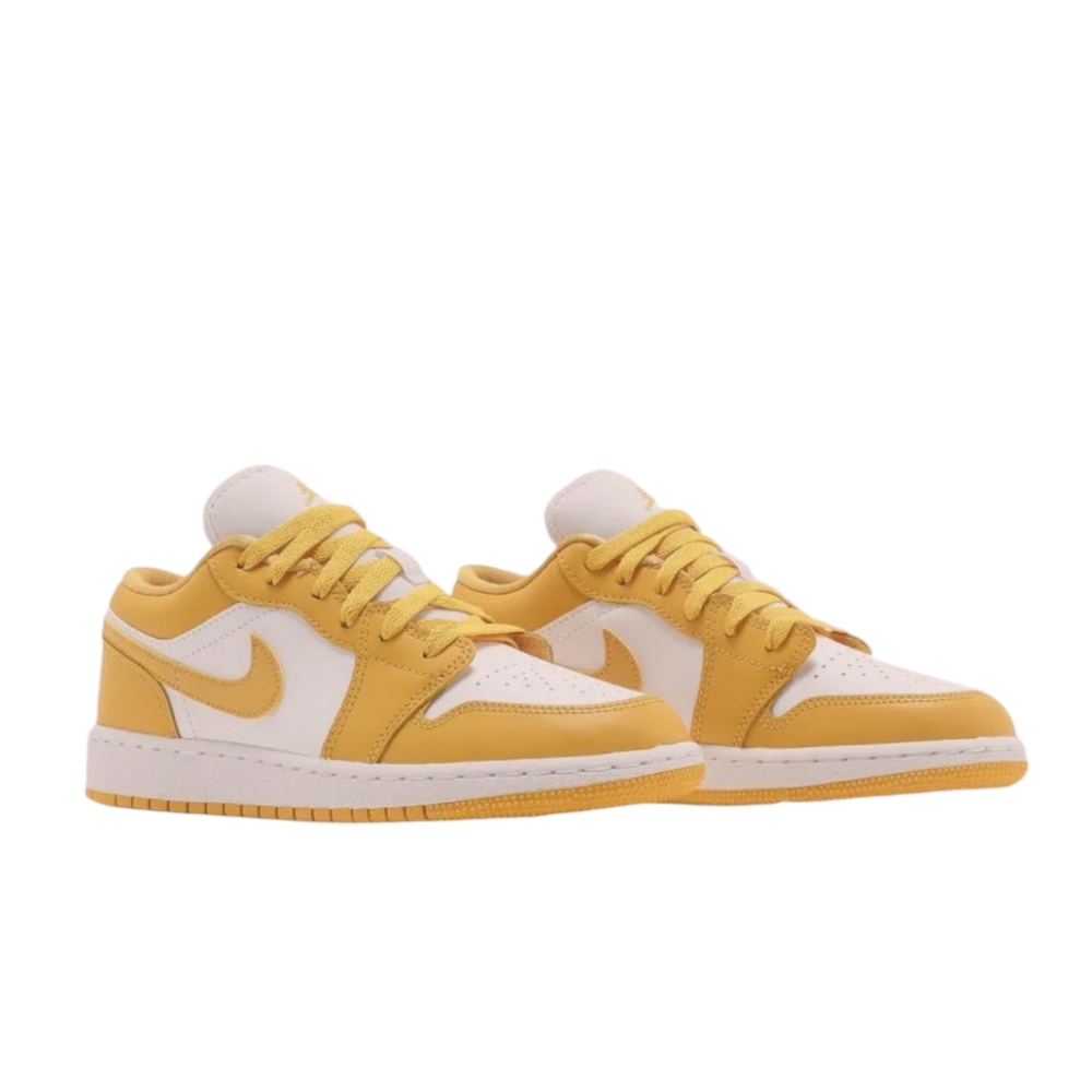 Nike Air Jordan 1 Low Pollen Unisex| Size 7Y | White Yellow | 553560-171 |